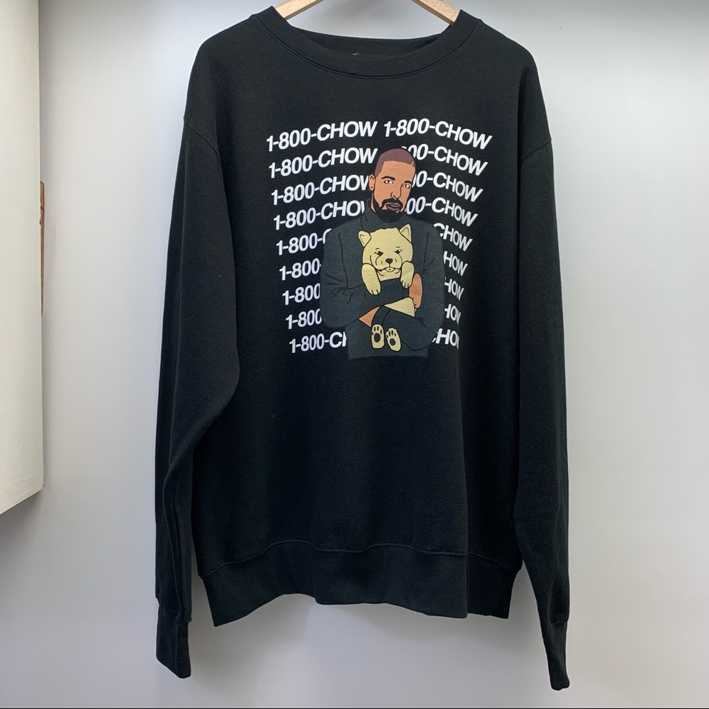 Dog Limited DRAKE 1-800-CHOW Sweatshirt - Men’s - Large Size - NEW